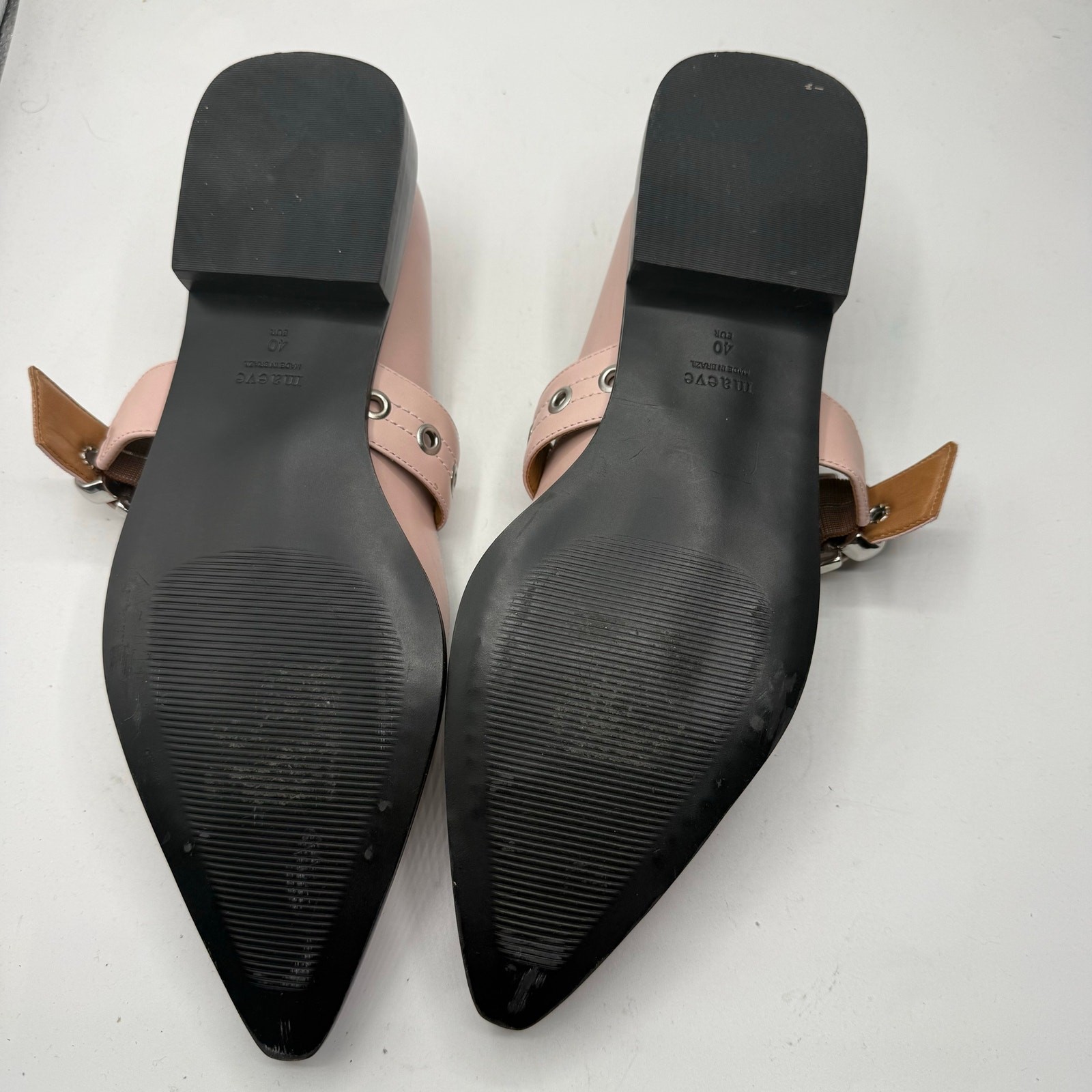 NEW Maeve Pointed-Toe Moto Mary Jane Flats Size US 9-9.5 / EU 40