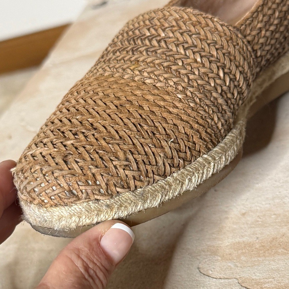 PAUL GREEN Women’s Lori Espadrille Flats In Cuoio Woven Travel Vacation Casual
