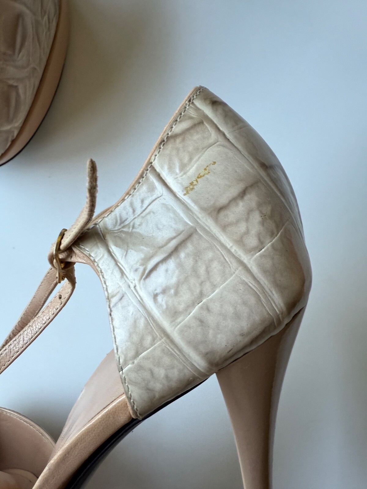 CASADEI Platform Ankle Strap High Heels Sz 7.5