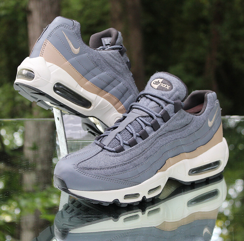 Nike Air Max 95 Premium Wool Men’s Size 8 Cool Grey Mushroom 538416-009