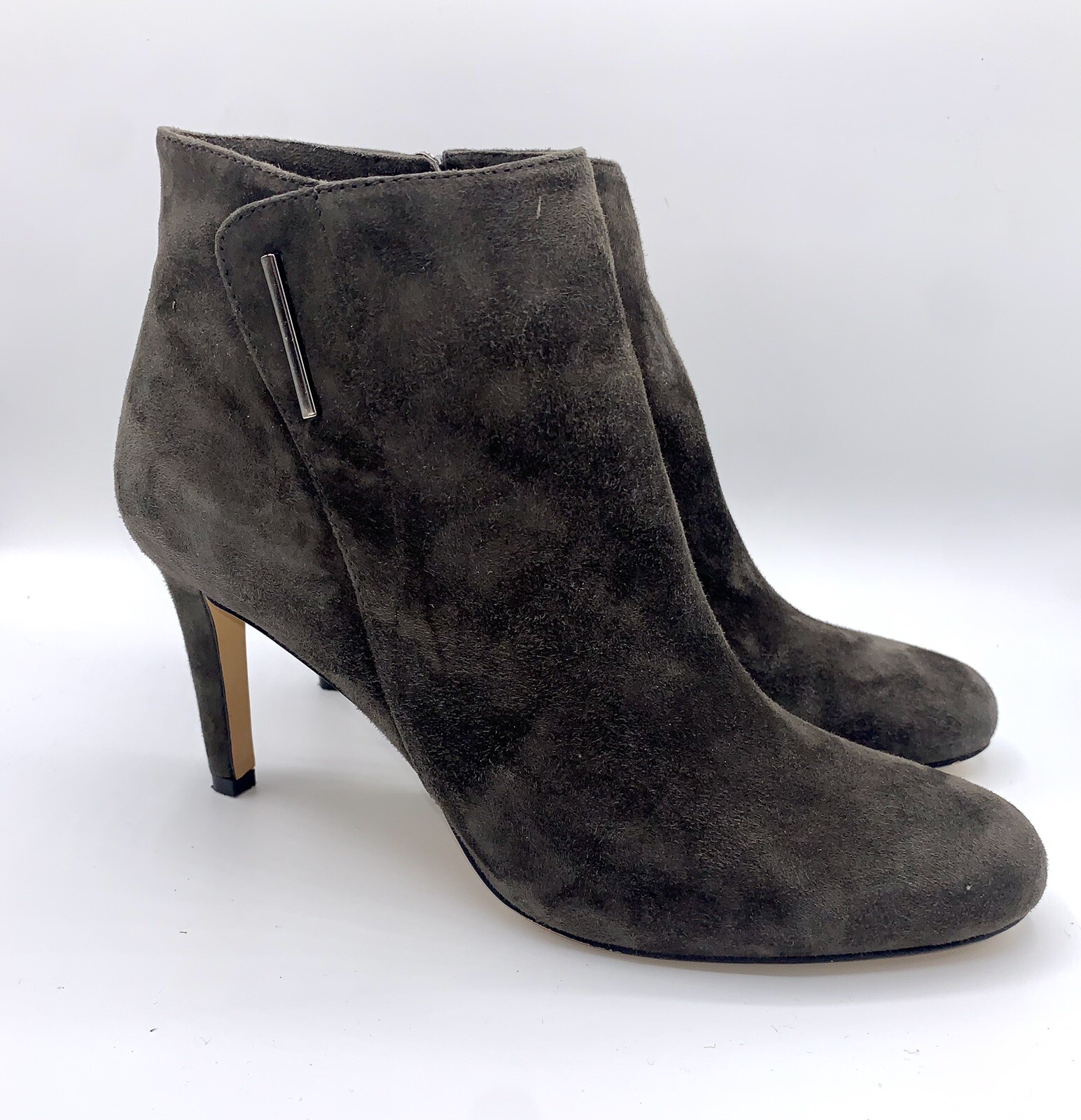 Vince Camuto Brown Suede Charlotte Zippered Boots Bootie- Size 10M