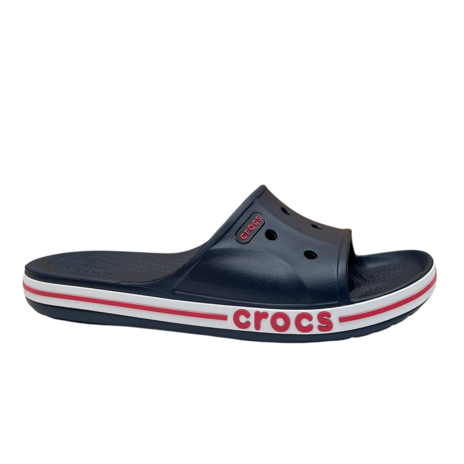 Crocs Bayaband Womens Slide Sandals Size 10 Navy Blue Water Friendly Lightweight