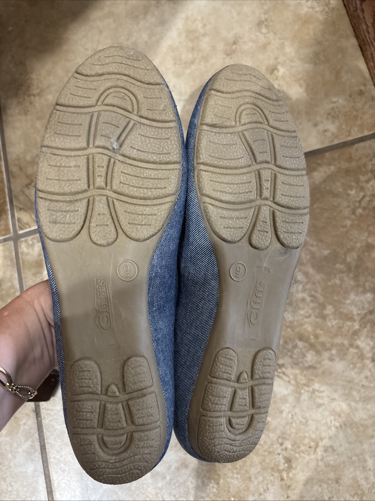 Women’s Cliffs, White Mountain Ballet, Flat Blue Jean Size 9 Shoes NWT