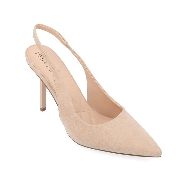 New Journee Collection Elenney Pointed Toe Heels Nude Size 7W