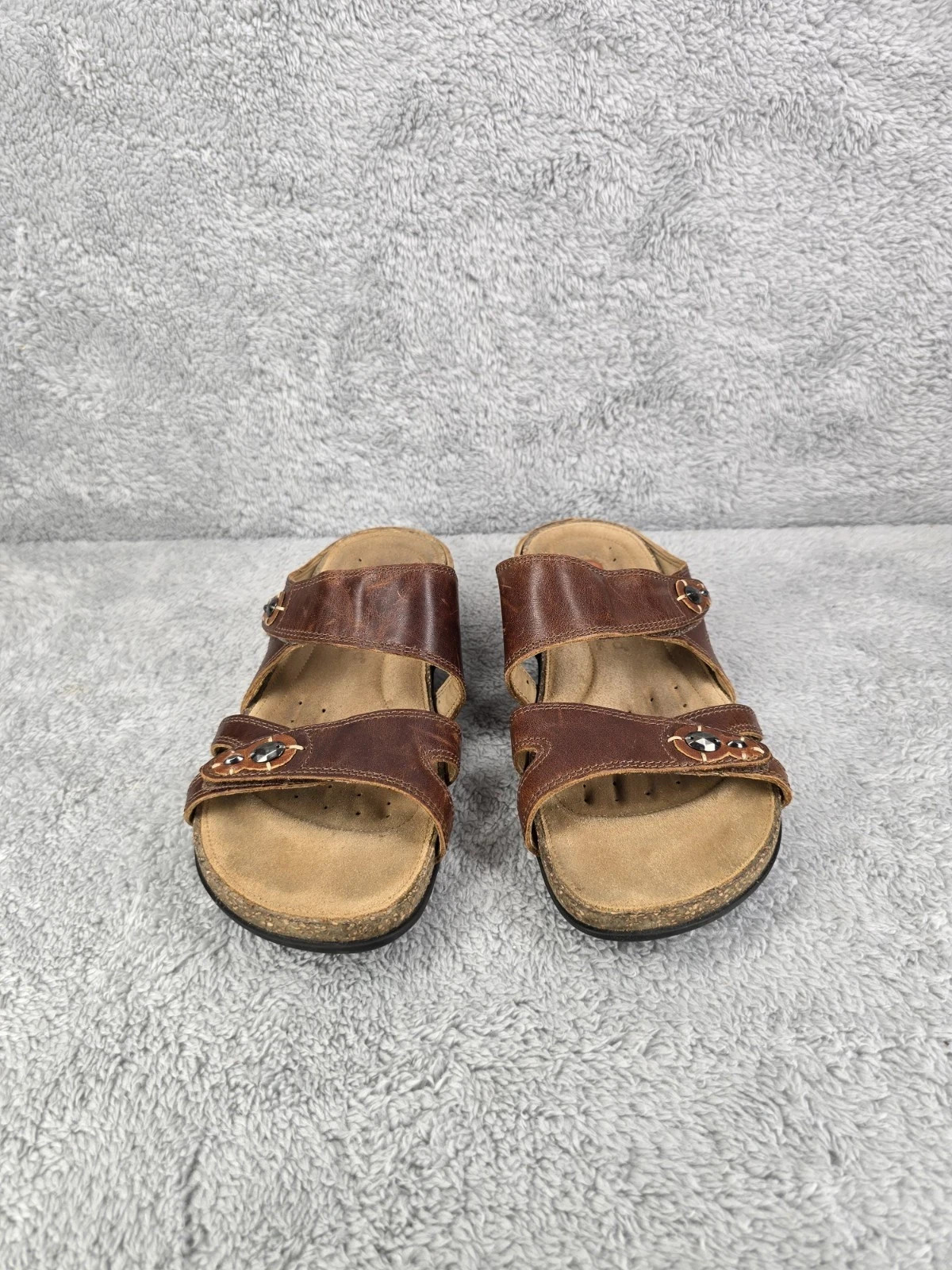Women’s Clarks Unstructured Brown Sandals Shoes 9