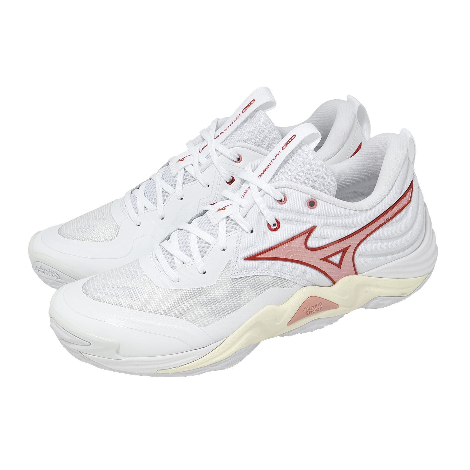 Mizuno Wave Momentum Elite White Red Women Volleyball Sports Shoes V1GC2512-73