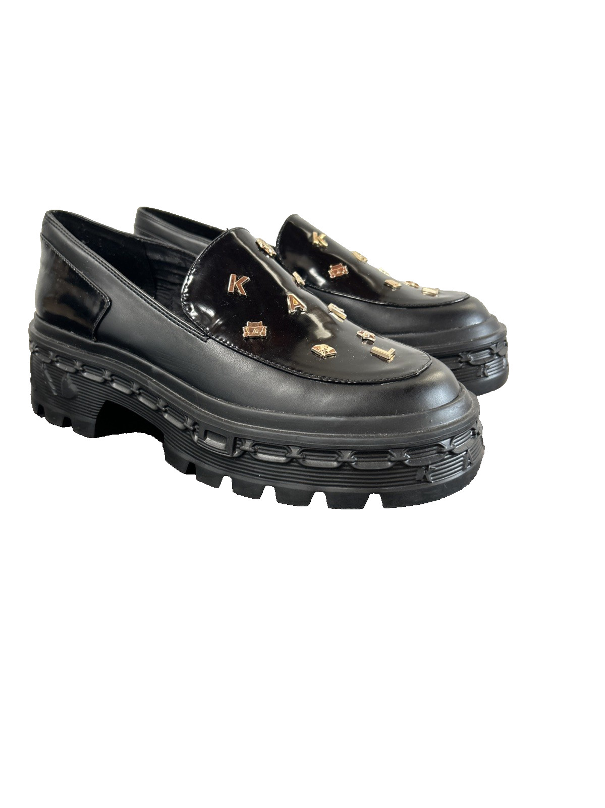 Karl Lagerfeld Paris «Lylah/G24» Lug Sole Studded Loafers Women’s 8M