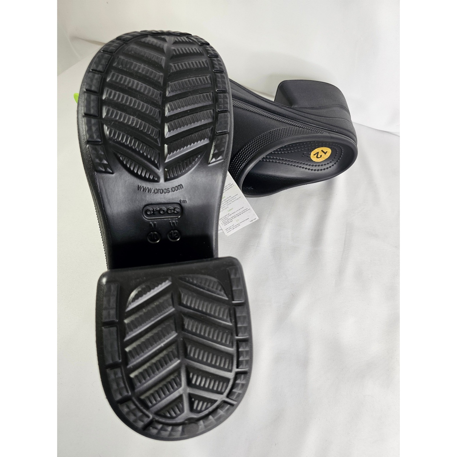 Crocs Siren Clog Black Platform High Heel Mules Womens Size 12 Mens Size 10