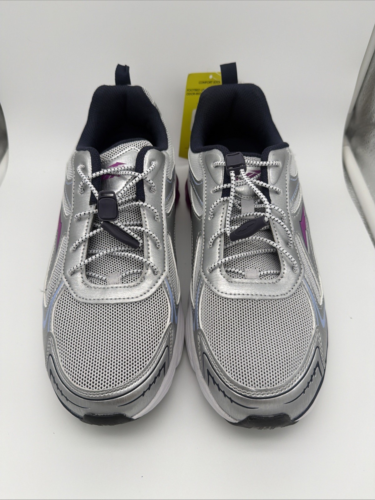 Avia Womens Shoes Sneaker Lace Up Athletics US SIZES Wide Width Silver