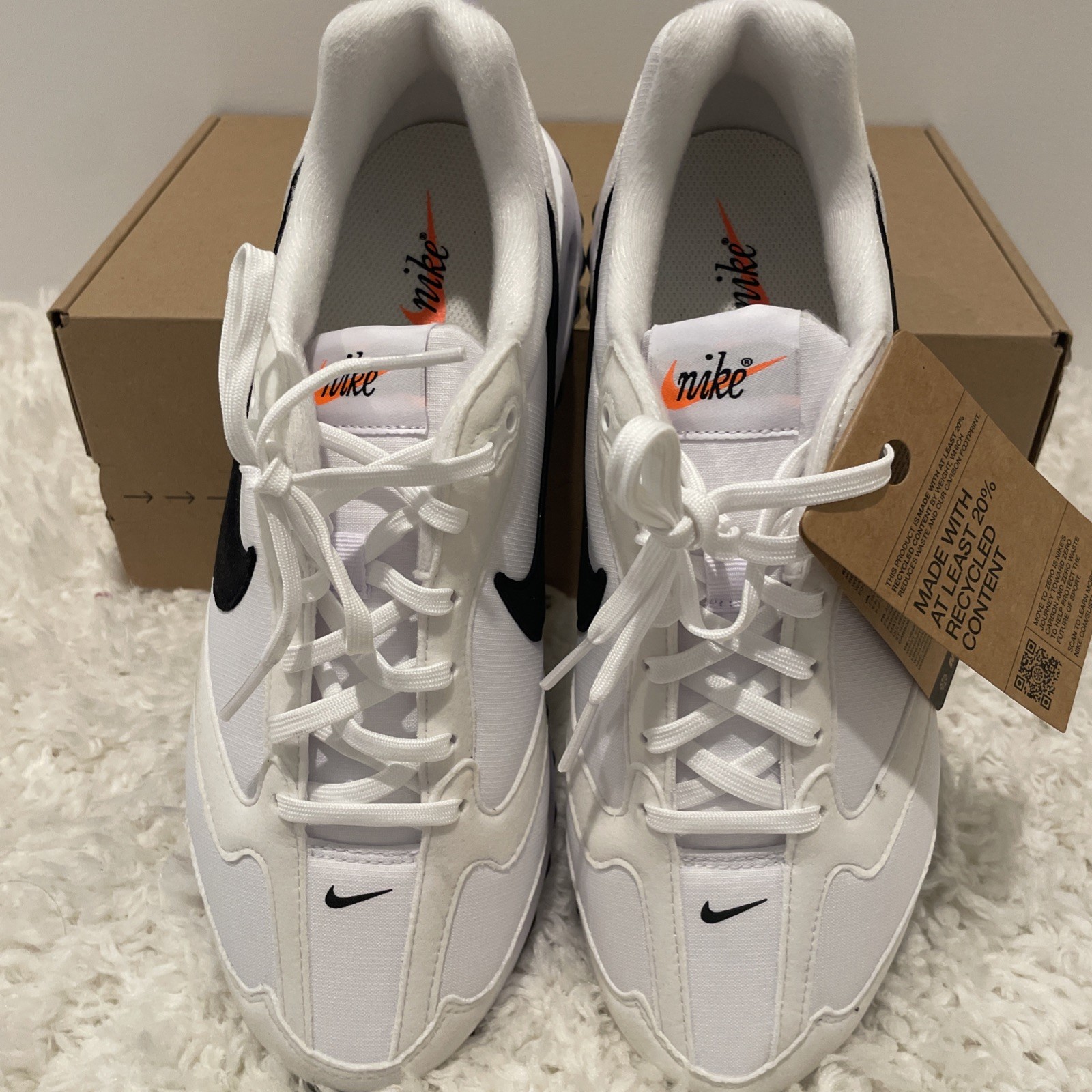 Nike Air Max Dawn DH5131-101 White Total Orange, US M9/W10