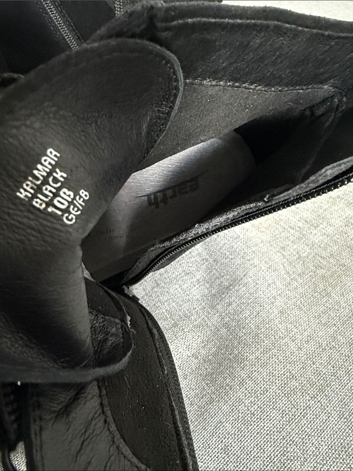 Earth Kalmar Black Suede Lace-Up Wedge Ankle Boots