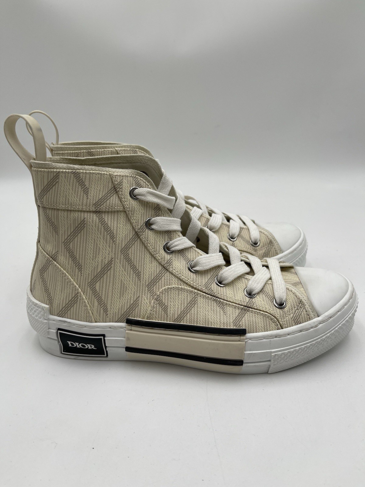 Women’s Dior B23 High Top ‘CD Diamond Natural’ sneakers Size 37
