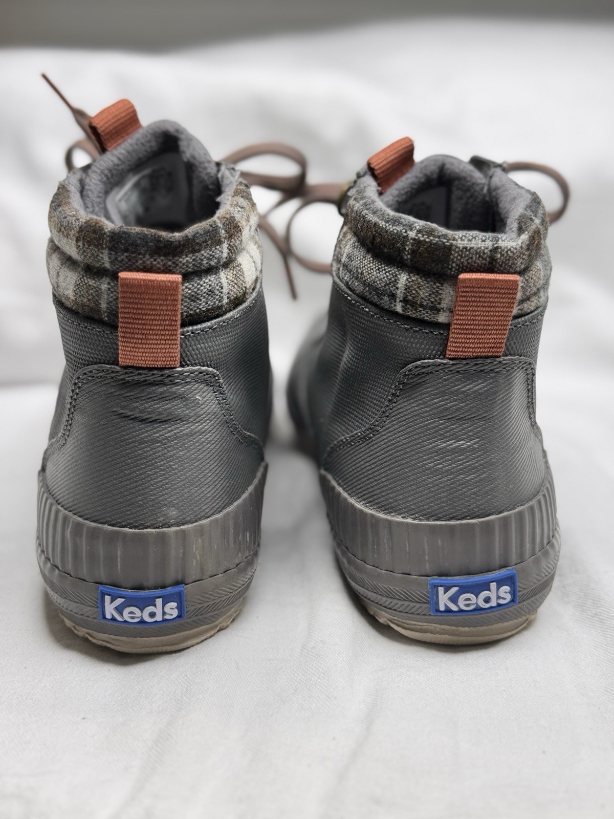 Keds Women’ s Scout III Water Resistant Gray Canvas Ankle Boots High Top Size 8M