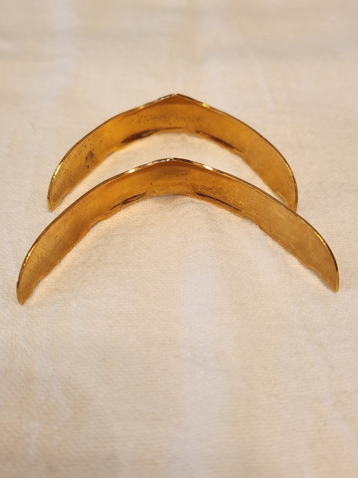 Vintage Semi-Round Boot Tips Shinny Gold New In Box Never Put On