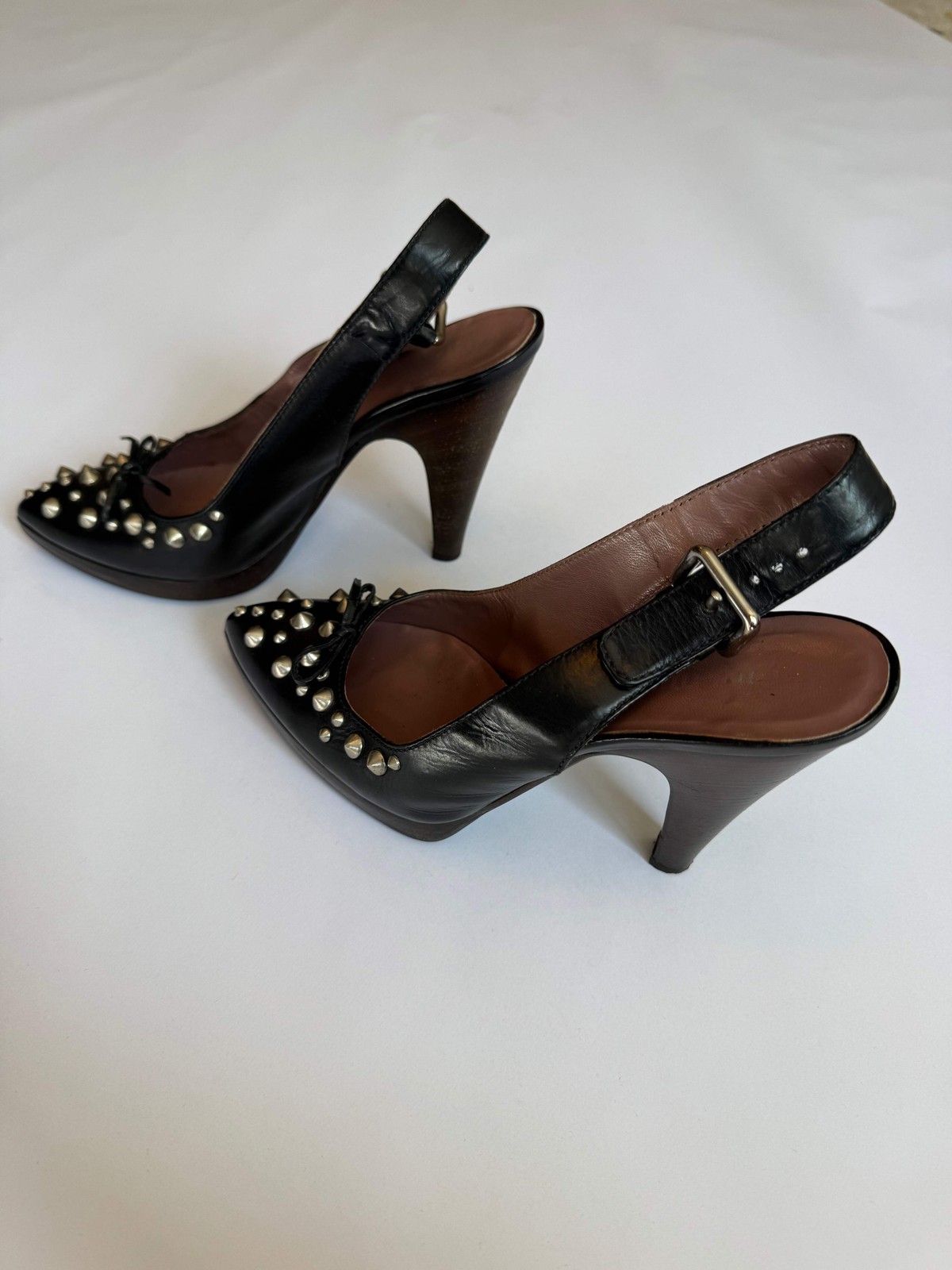 Miu Miu Spike Slingback Heels Size 38