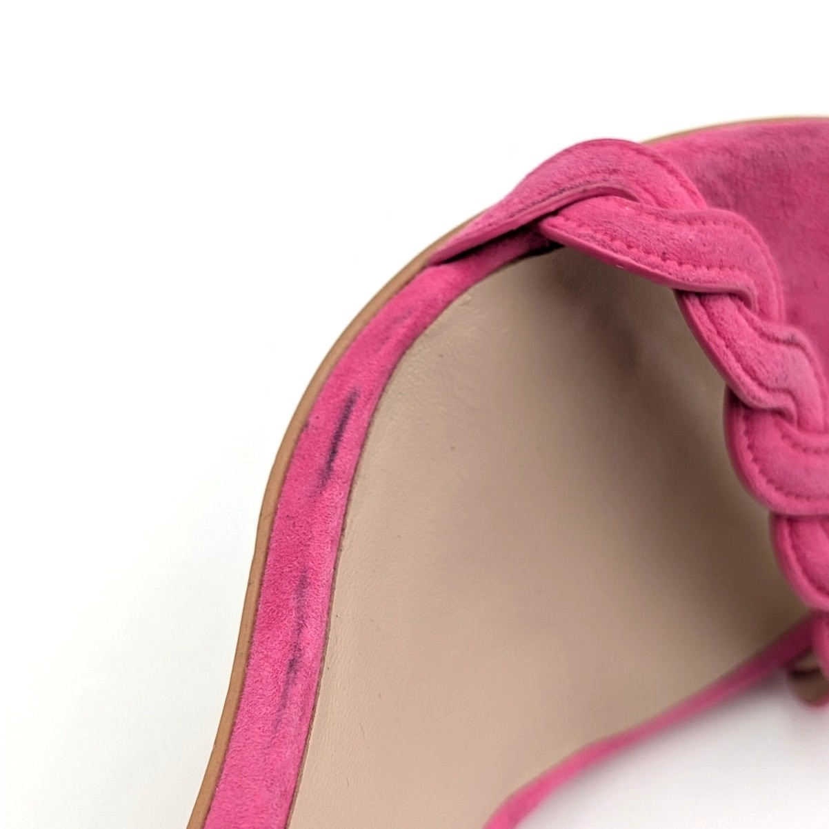 Stuart Weitzman Dancer Twistie Suede Sandal Women’s Pink Size US6 EU36.5