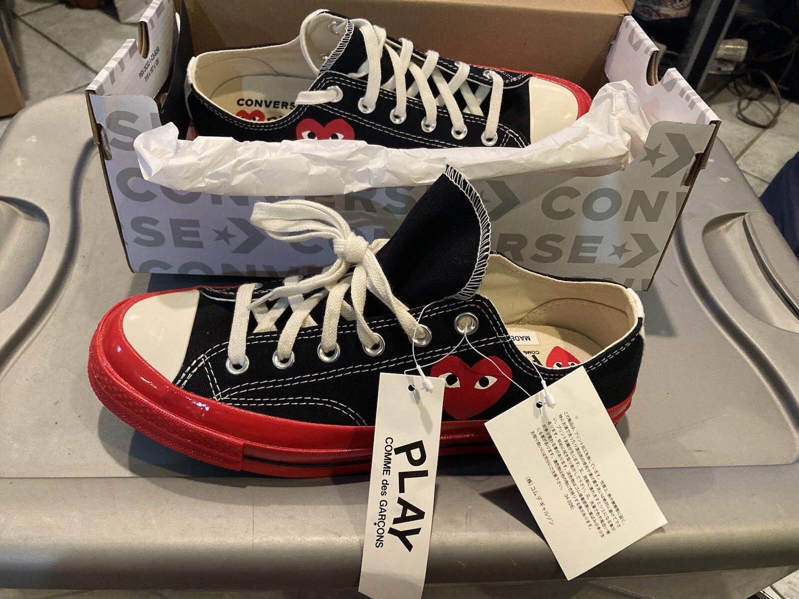 Converse Play Comme des Garçons Size 10 Women’s or Men’s 8 NIB Rare!