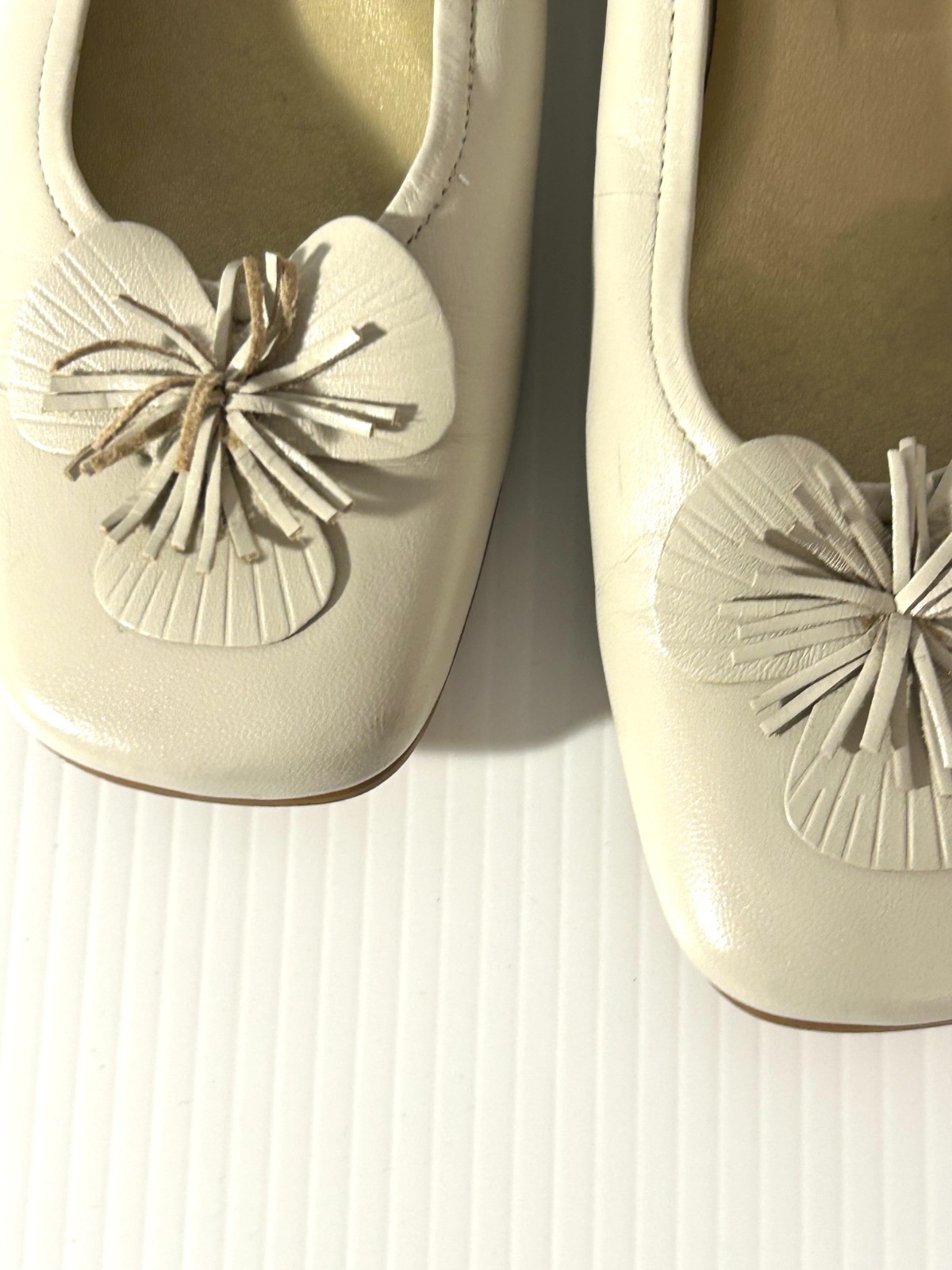 Etienne Aigner Winter White GARDENER Leather Slip On Shoes 7.5M Made In Brazil