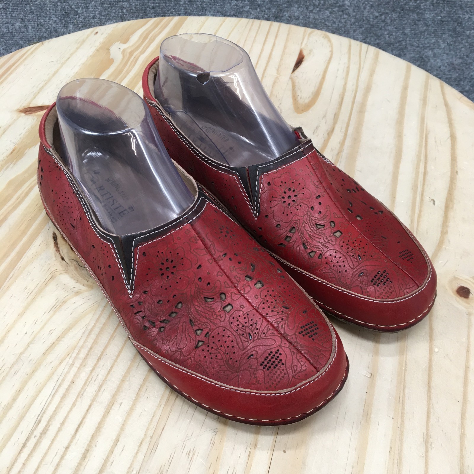 L’Artiste by Spring Step Klasik Womens 42 Loafers Slip On Closed Toe Leather Red