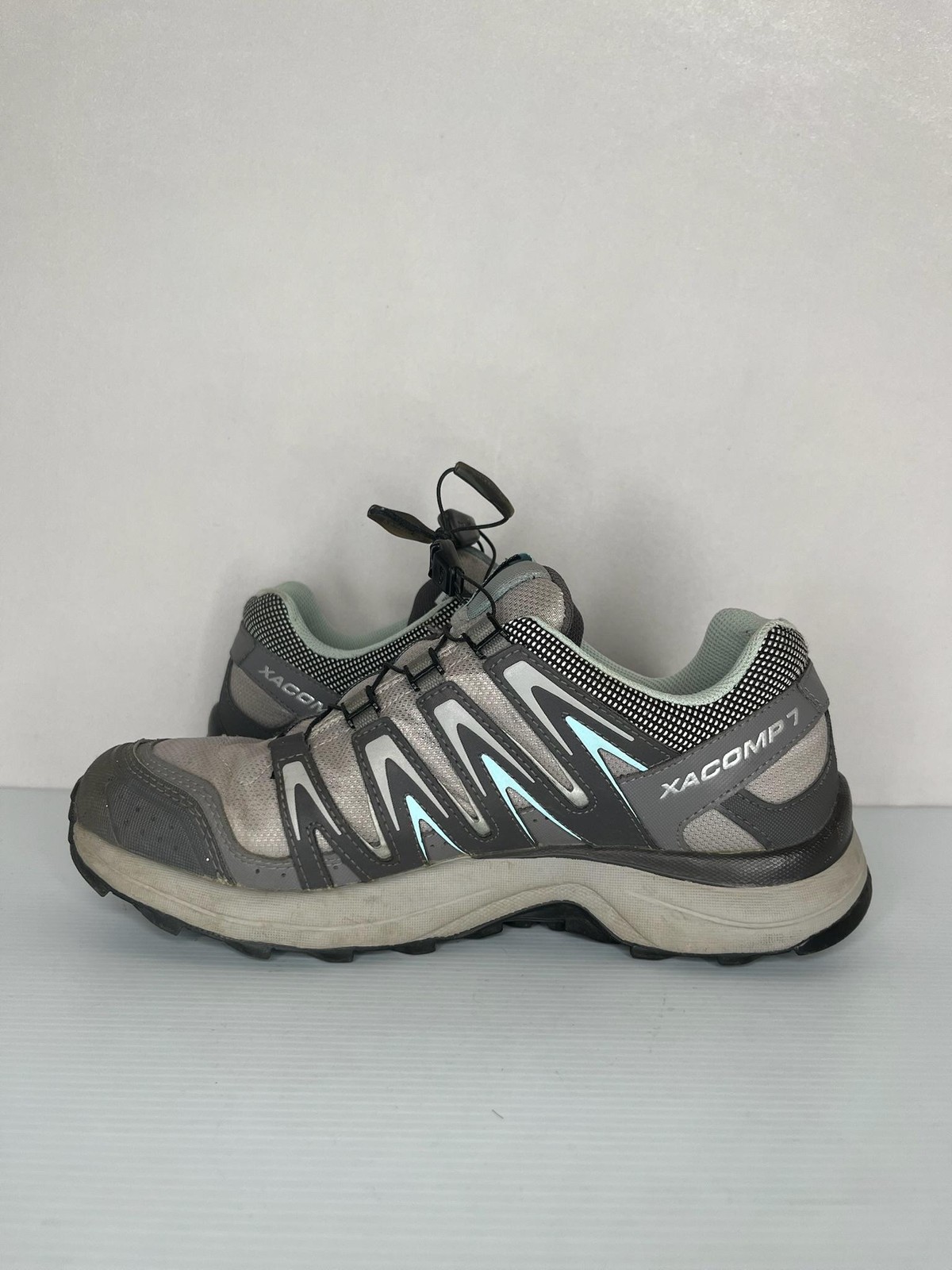 Salomon Shoes Womens Size 9 Gray XA Comp 7 GORE-TEX Trail Hiking Sneakers