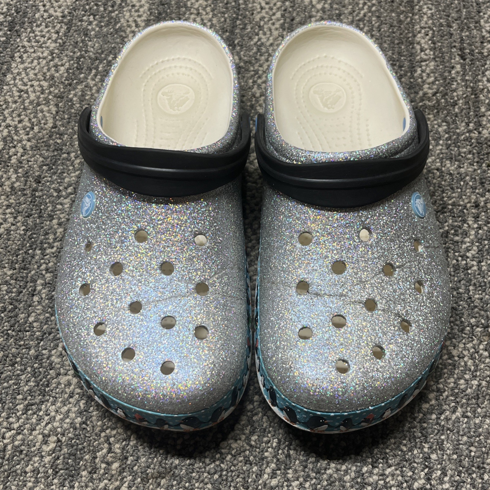 Crocs Classic Clogs Slip-On Sandal Unisex Shoes Size 9M 11W Winter Glitter