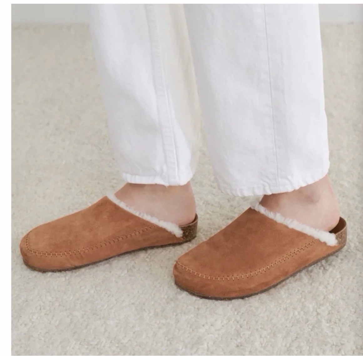 Jenni Kayne Shearling/suede Mules Flats 39, 8.5 Indoor Outdoor