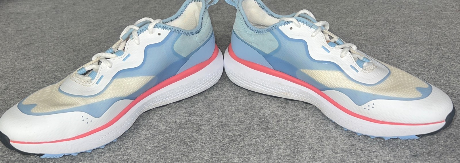 COLE HAAN ZEROGRAND FAIRWAY 2.0 SHOE Spikeless Golf Optic White Blue 8 US Shoes
