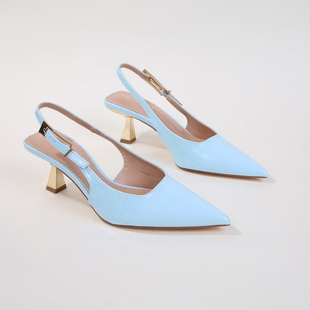 Berness Women Cassandra Patent Slingback Heels