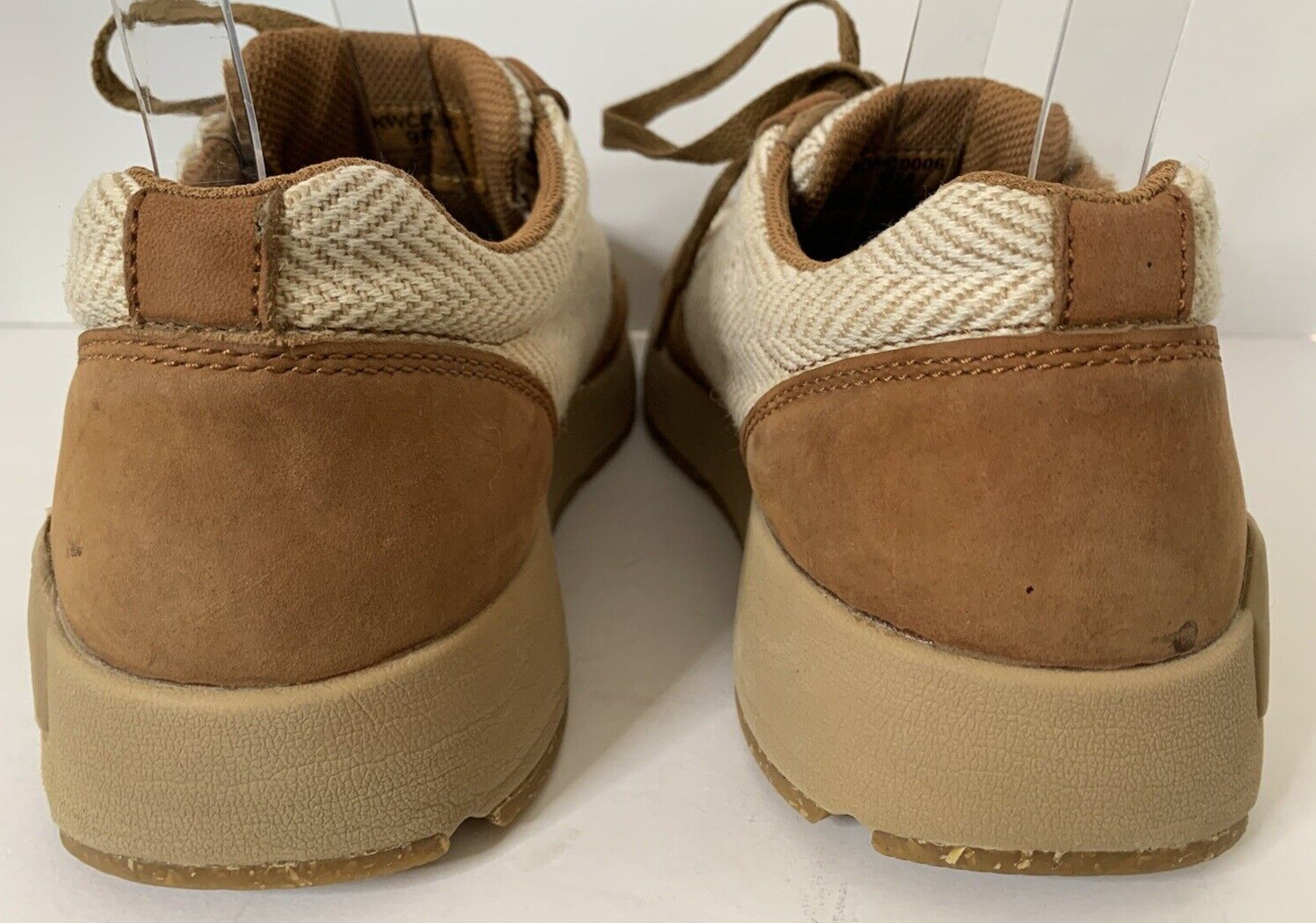 WRANGLER Women’s Size 9M Leather/Fabric Athleisure Low-Top Shoes, Brown/Cream
