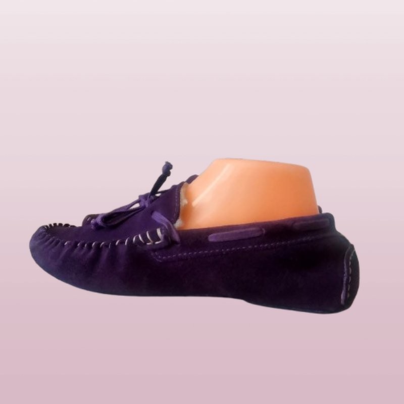 women navy boot loafers purple suede 37