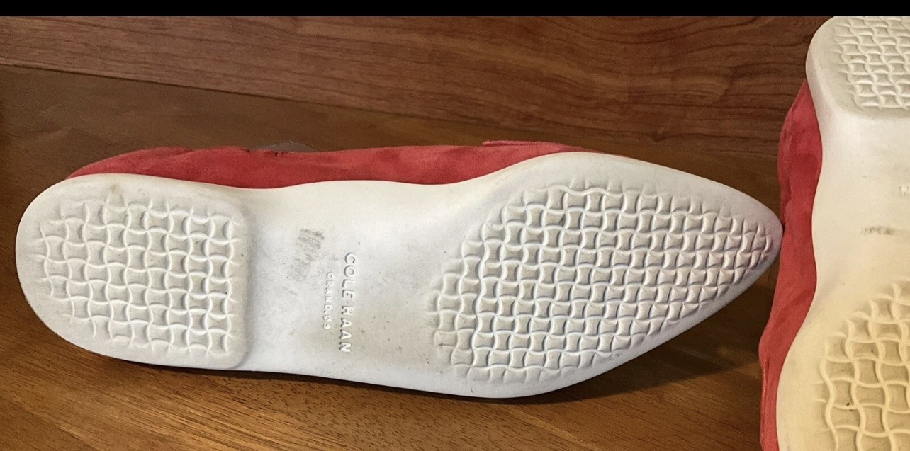 Cole Haan Women’s Grand Ambition Amador Red Suede Slip On Flats W21889 Size 7.5B