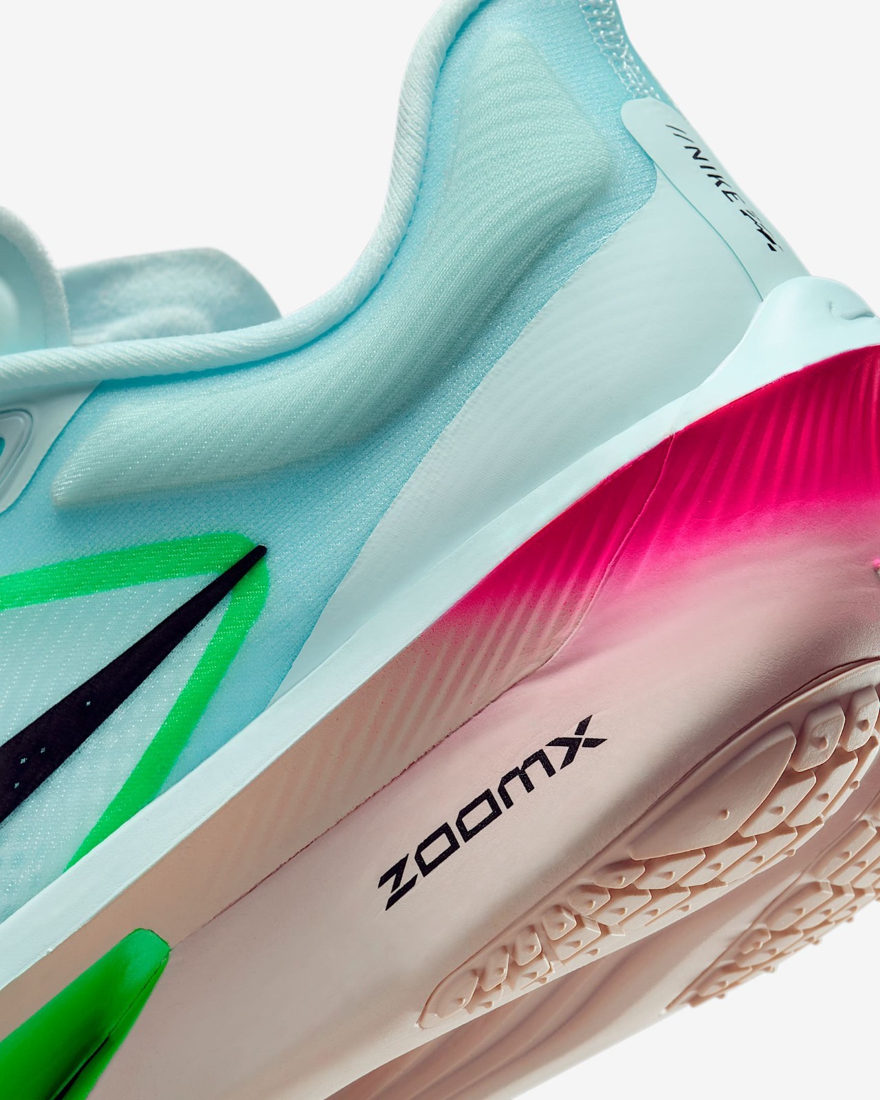 NIKE Women’s Zoom Fly 6 FN8455-402 Glacier Ice Hyper Pink Green Shock Black