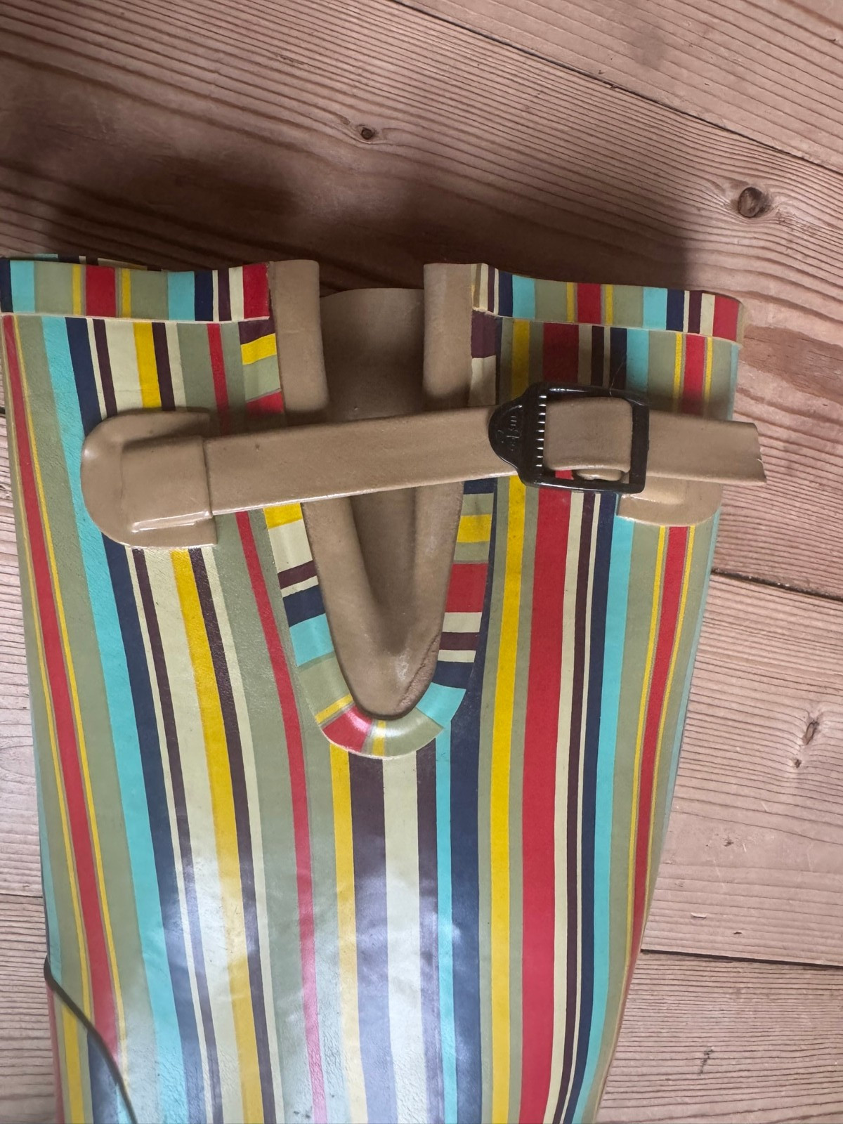 Tamara Henriques wellies multicoloured striped size 39 • rain boots lined