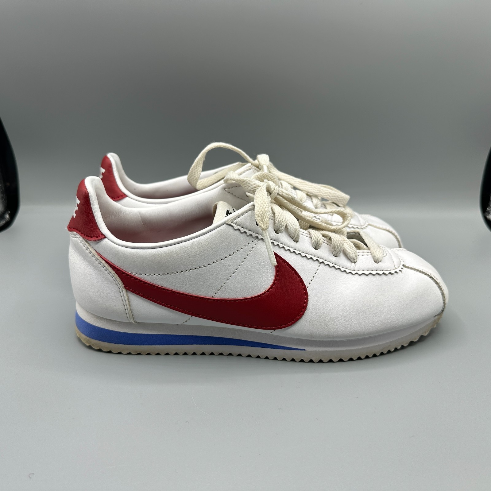 Nike Classic Cortez Forrest Gump Sneakers Shoes Women’s Size 7 White Red