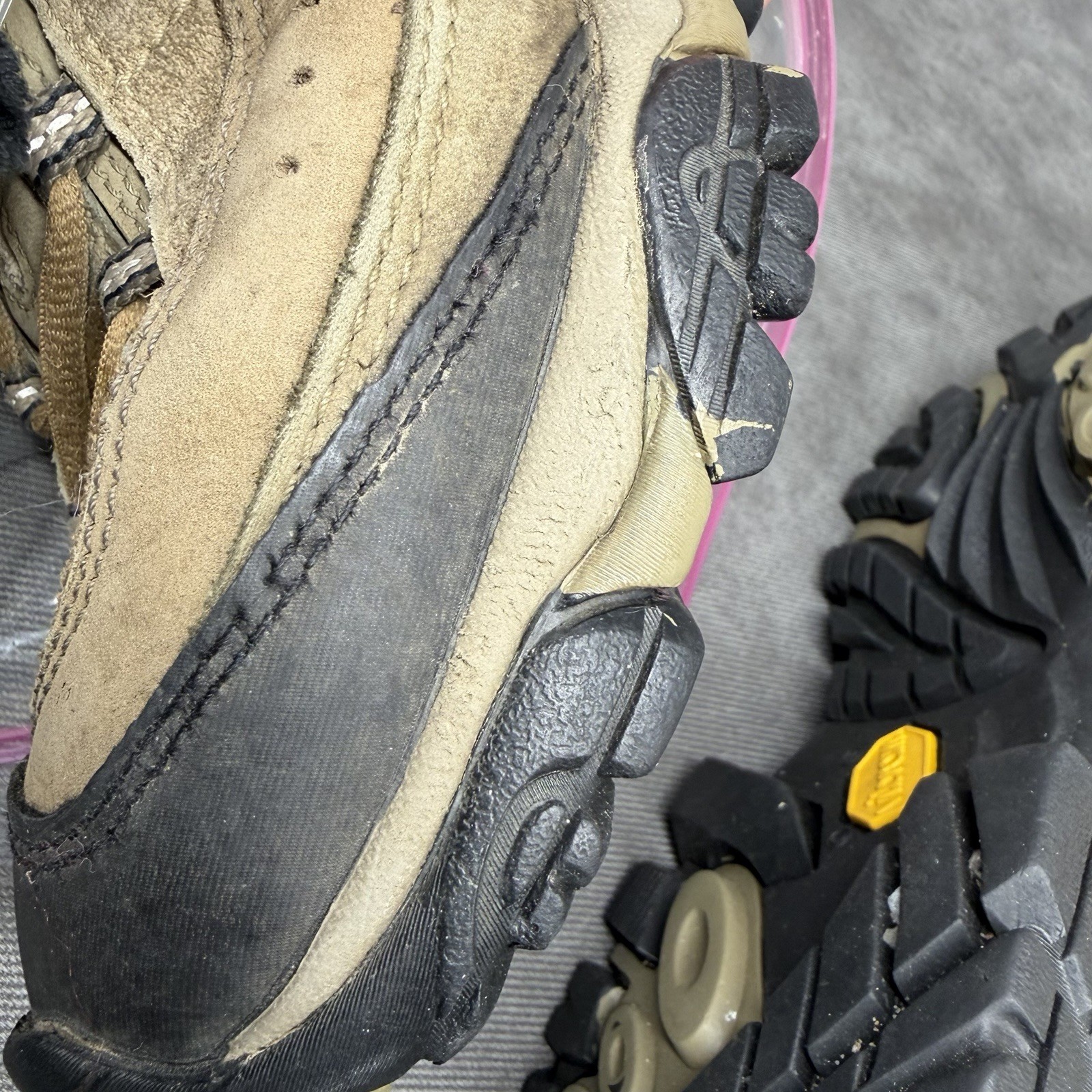 Merrell Pulse II Mid Brown and Gray, Goretex, Vibram Hiking Boots Women’s 8