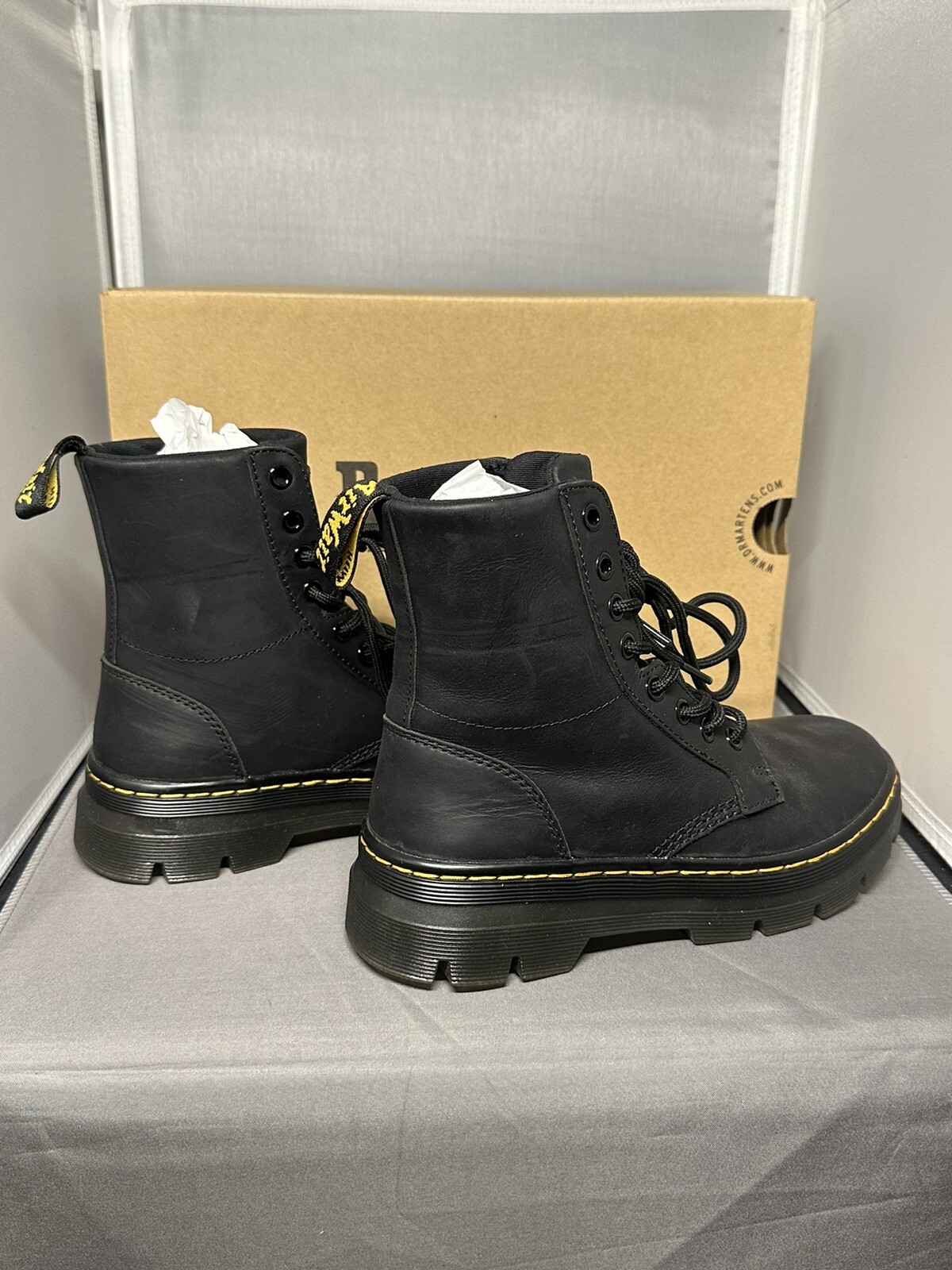 Combs Soft Leather Doc Martens Boots – Women’s Size 6 Black Wyoming NEW IN BOX!