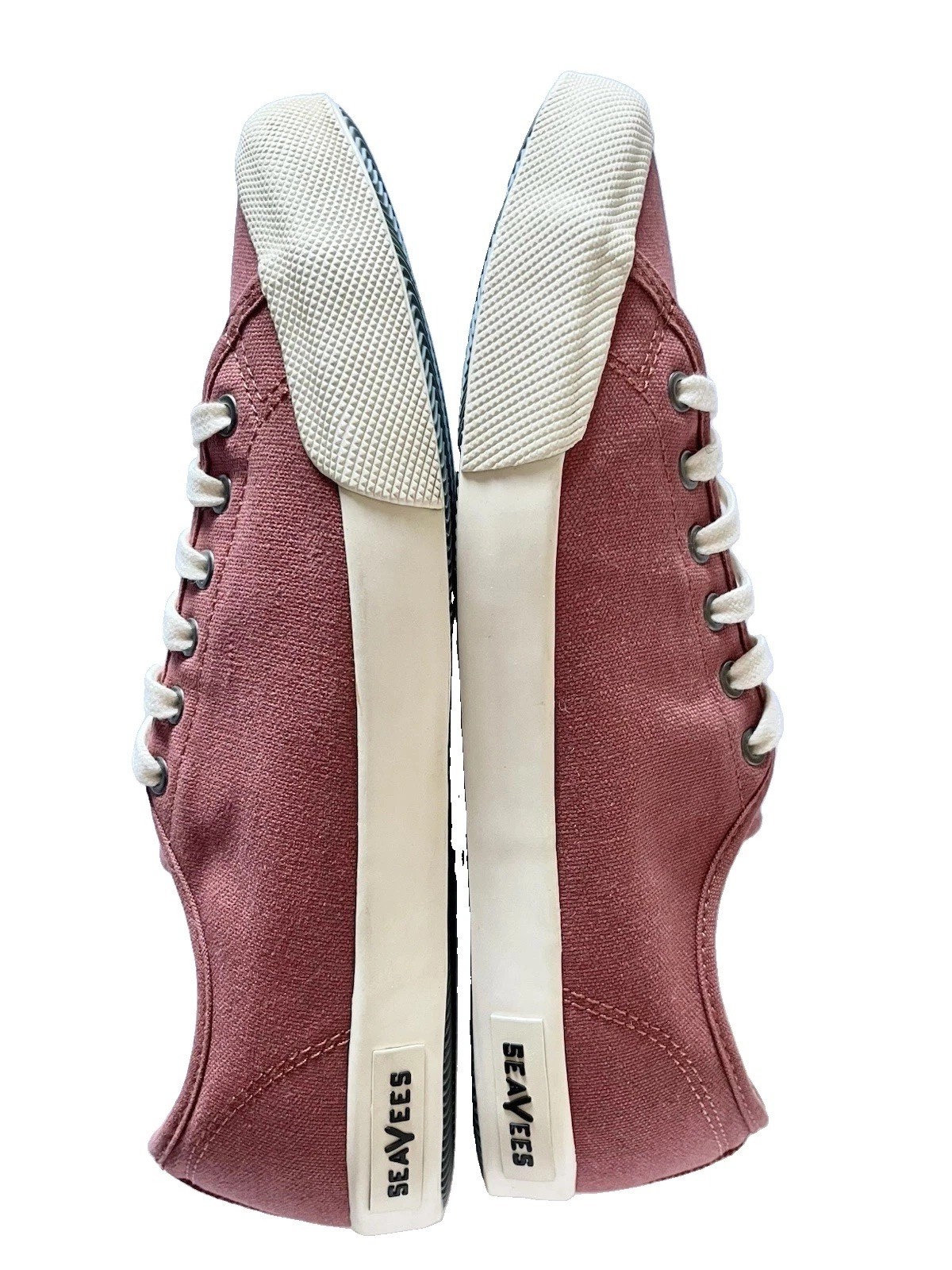 SeaVees Monterey Sneaker Standard Brick Red Cotton Canvas Womens 9 Low Top
