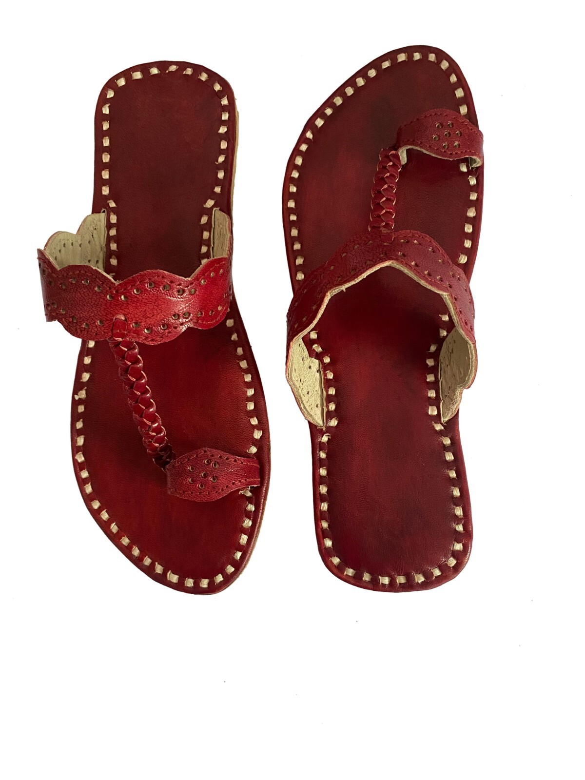 Womens Genuine Brown Leather Daily Wear Casual Dress Sandals Slippers Girls Shoe
