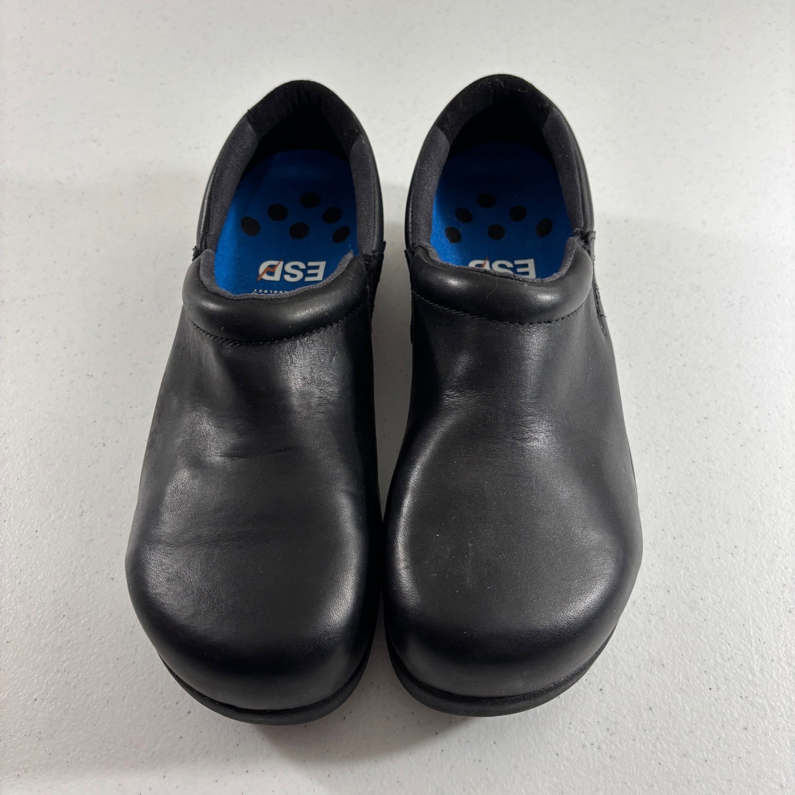 Timberland PRO Renova Professional Black Leather ESD Slip On Clogs Womens 8.5 M