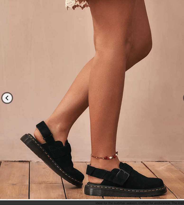 Dr. Martens JORGE II Black SUEDE SLINGBACK MULES MSRP$170 Wellmade & Versatile