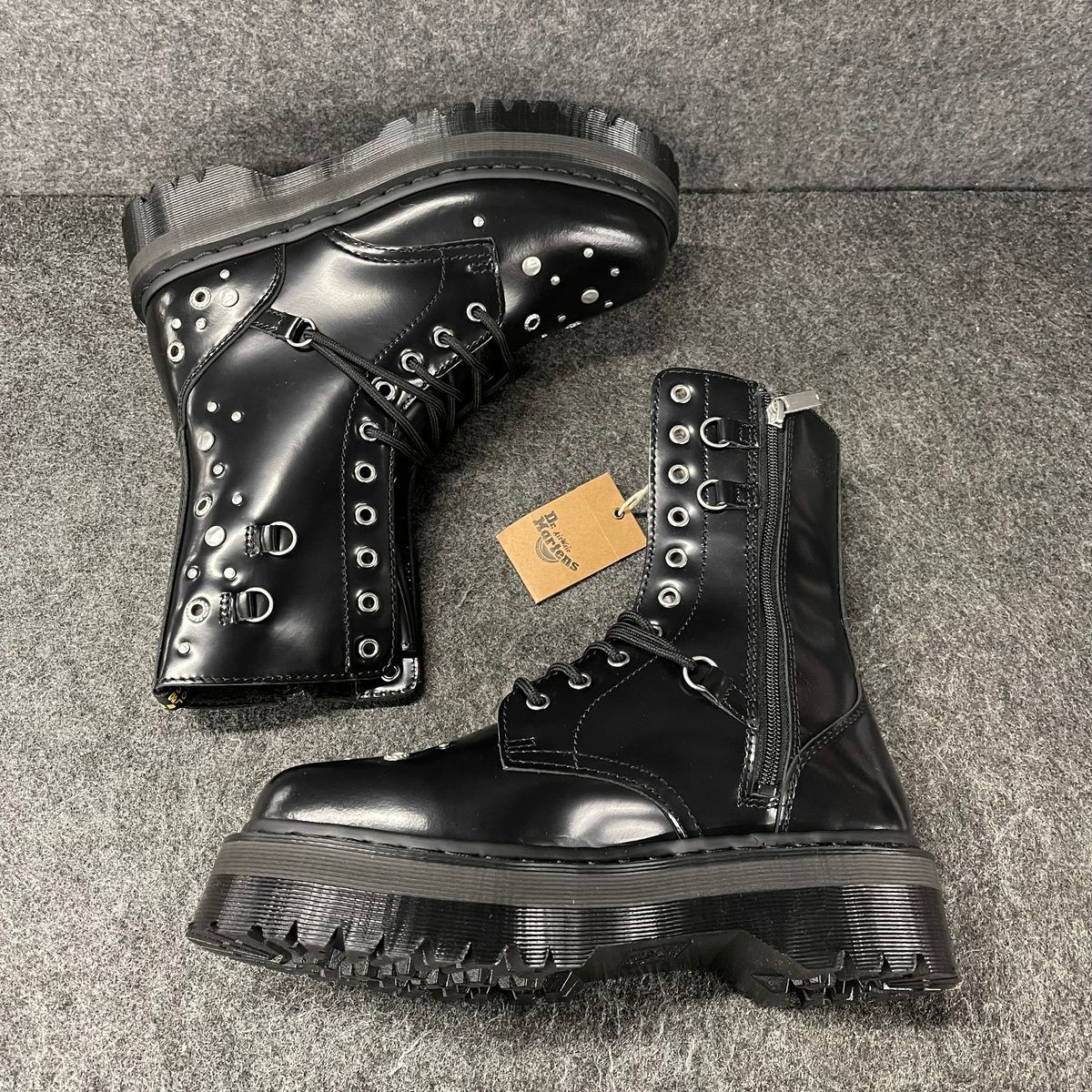 DR.MARTENS Jadon Hi Studded Buttero Platform Boots Unisex Size M9/W10