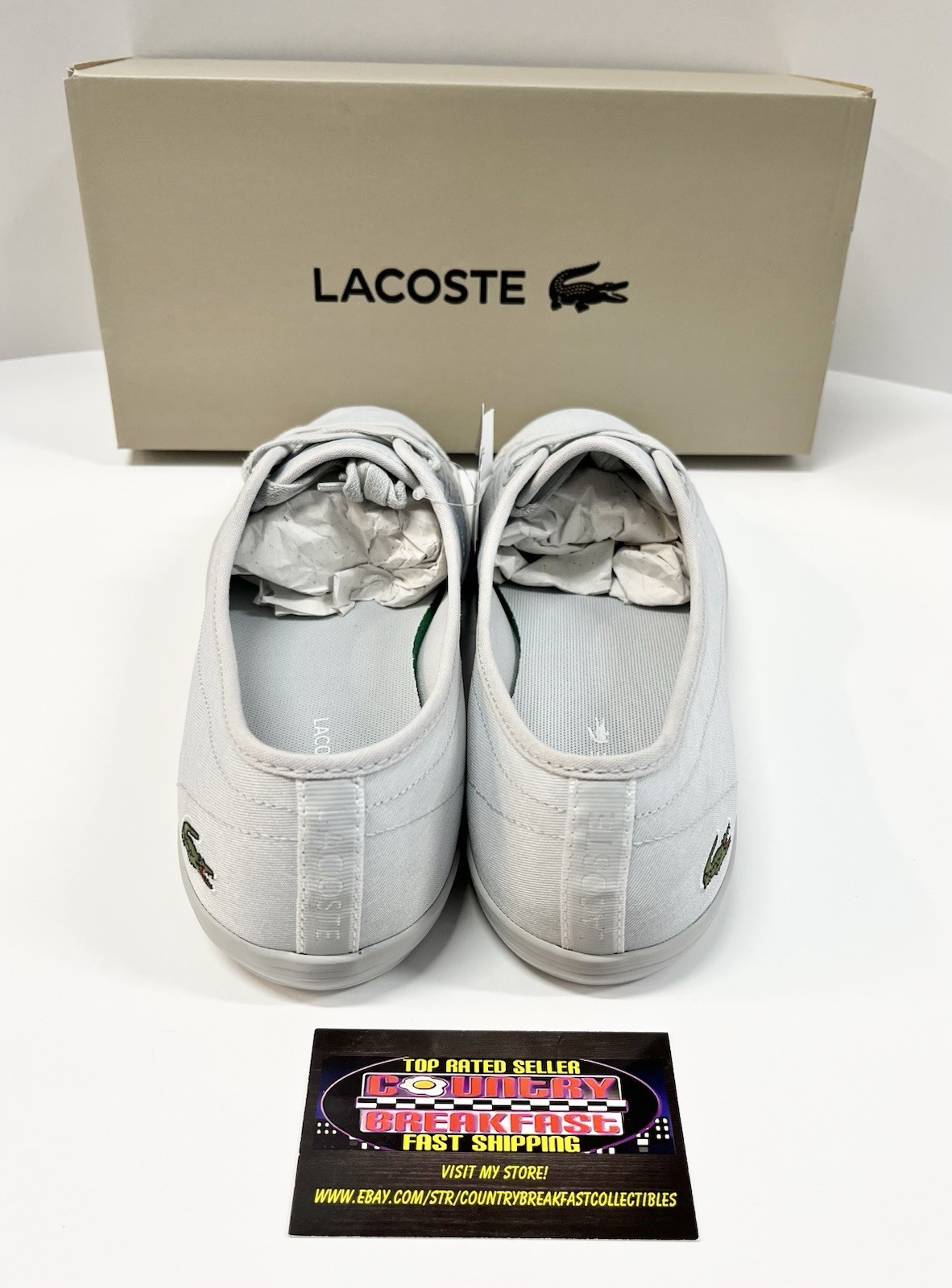 Lacoste Ziane Chunky 319 Canvas Trainers Sneakers Shoes Women’s 9 – Brand New!