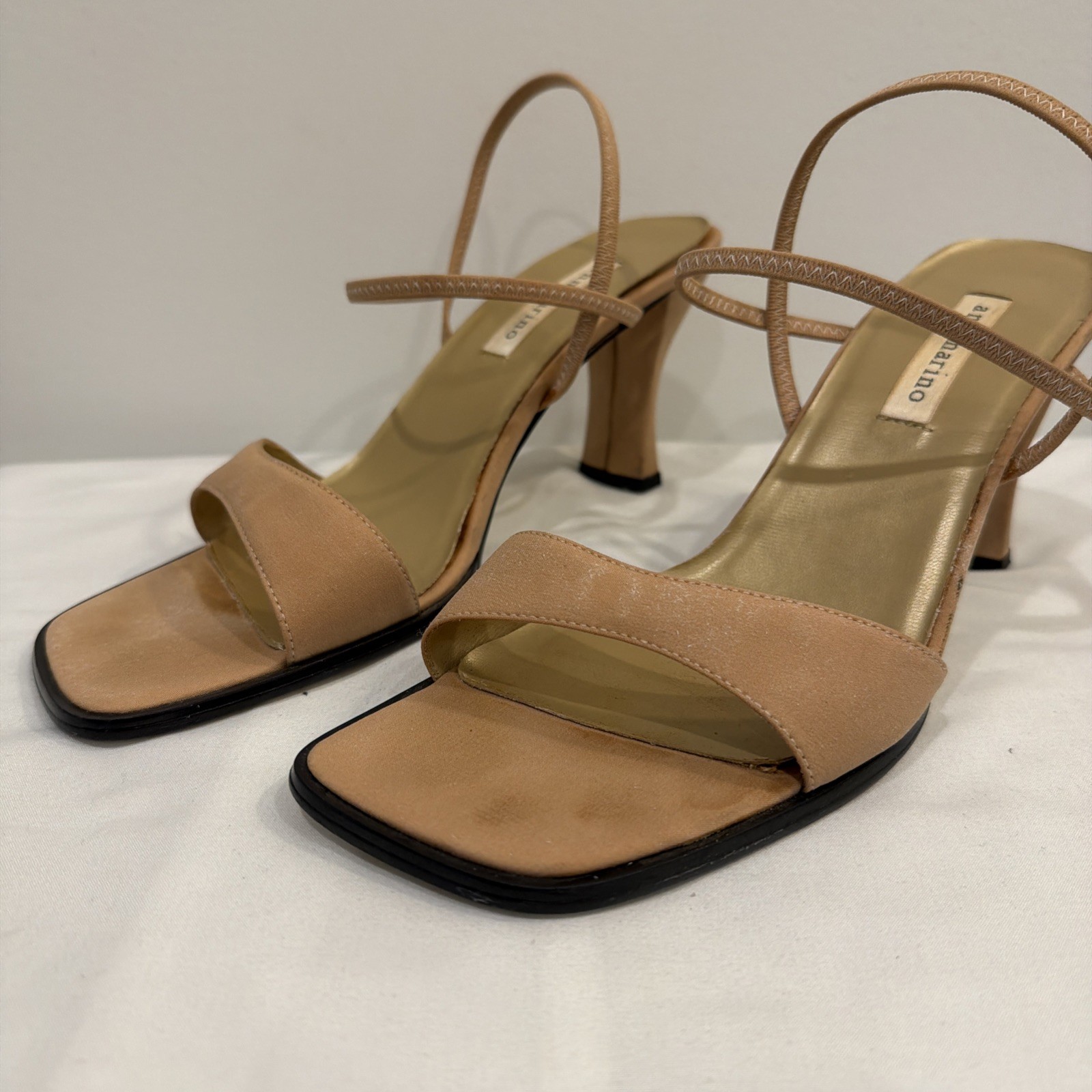 Ann Marino🌺Women Sandal/Heel/Trendy/Slip~On/Cocktail/Prom/Nude/Formal/Sz 10m💥