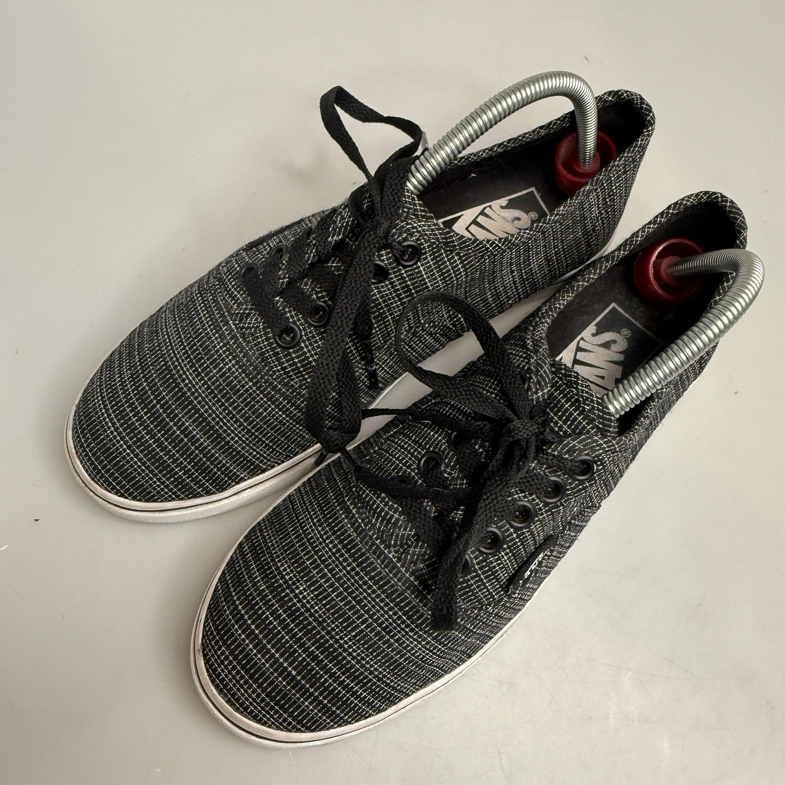 Vans Classic Knit Skate Sneakers Black Women’s 5 Men’s 3.5 Low Top Shoes EU 34.5