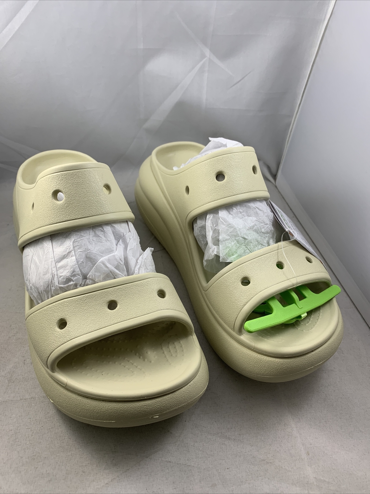 Crocs Classic Crush Sandal Bone Slip Womens Size 10 Women 8 Men Unisex