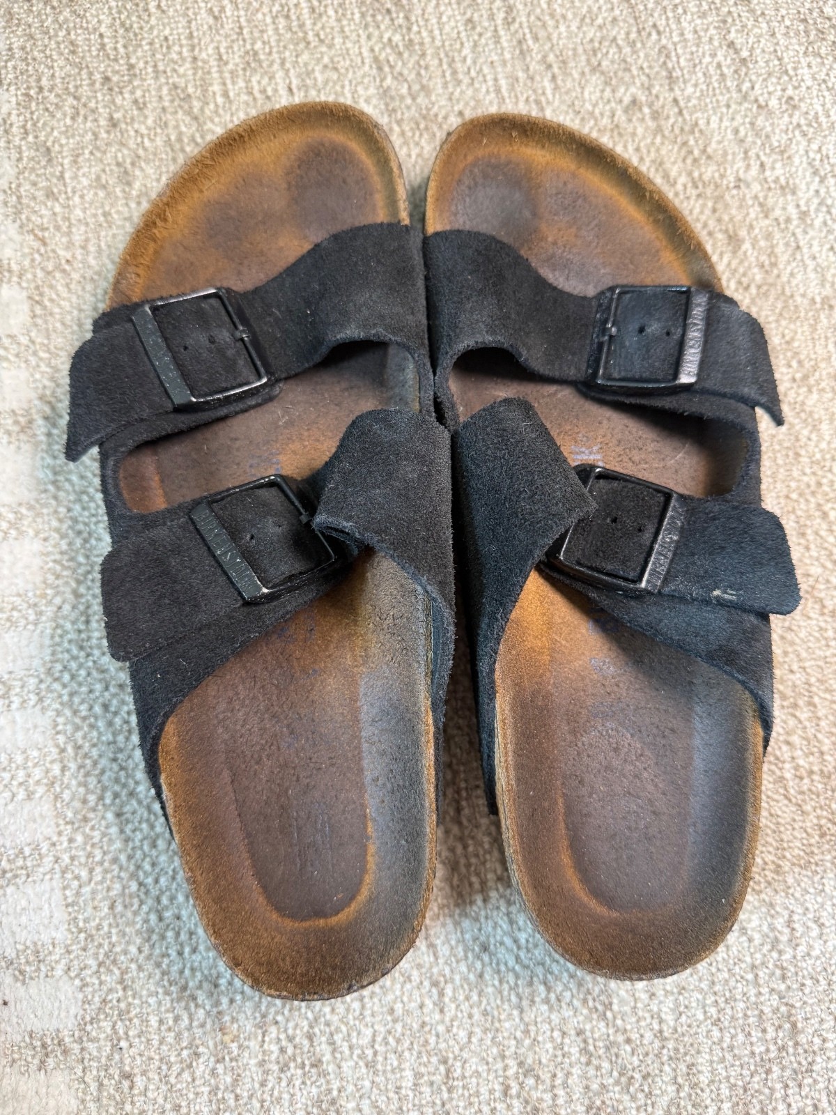 Birkenstock Women’s Black Suede Sandals with Adjustable Buckles