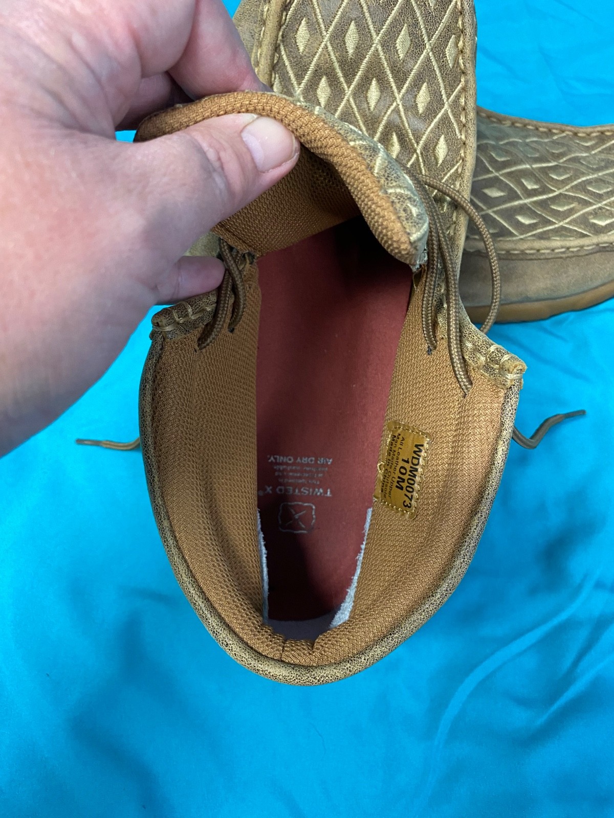 TWISTED X Woman 10M Driving Moccasins Bomber/Tan Size: 10 Width: M