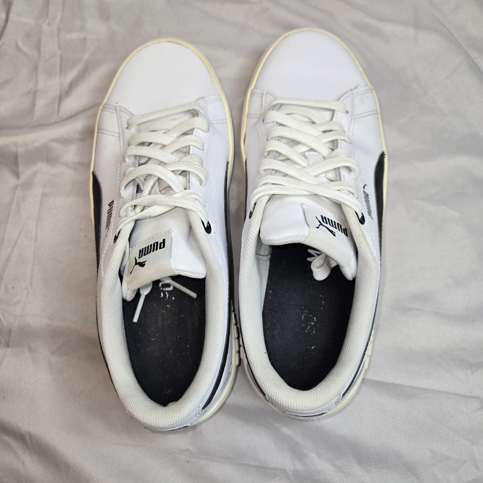 Puma Smash Platform V2 White Women’s Size 9 Casual Lace Up Shoes Sneakers