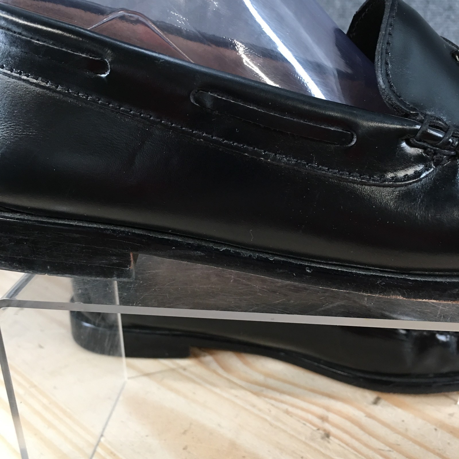 GH Bass Weejuns Shoes Womens 9 Wide Loafers Tasseled Kiltie Casual Leather Black