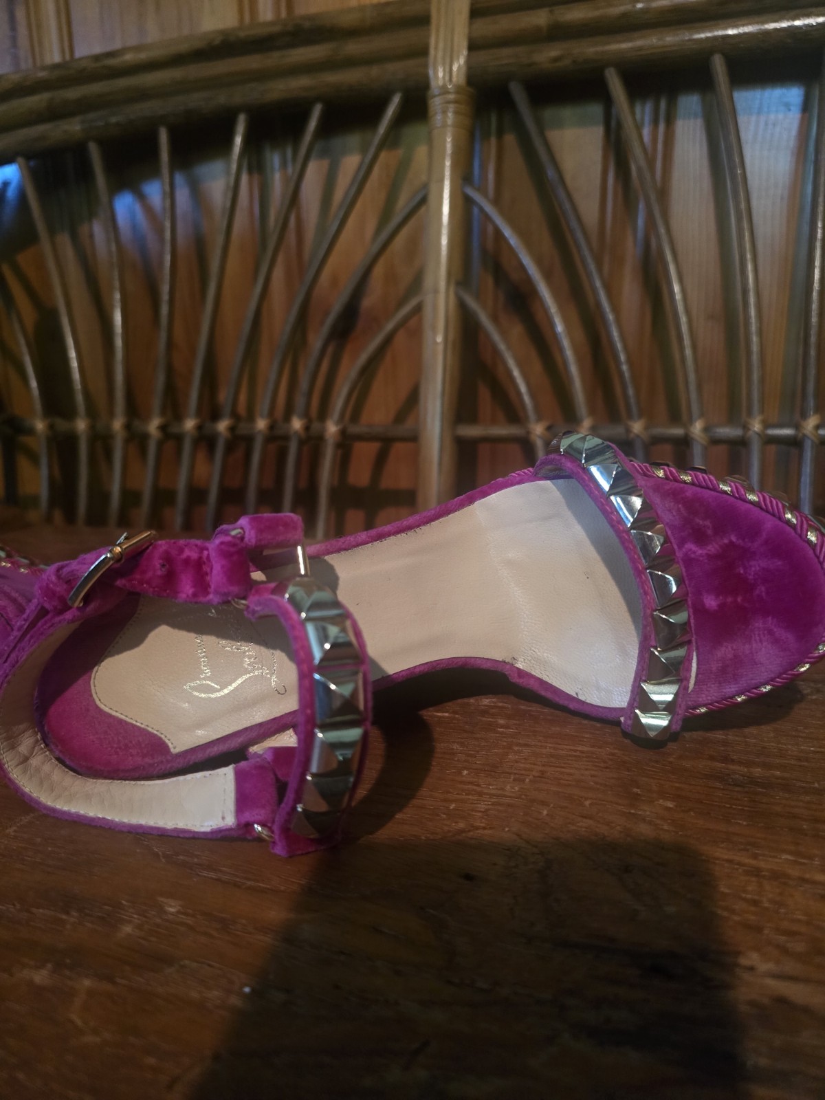Christian Louboutin Espadrille Studded Sandals Size 6